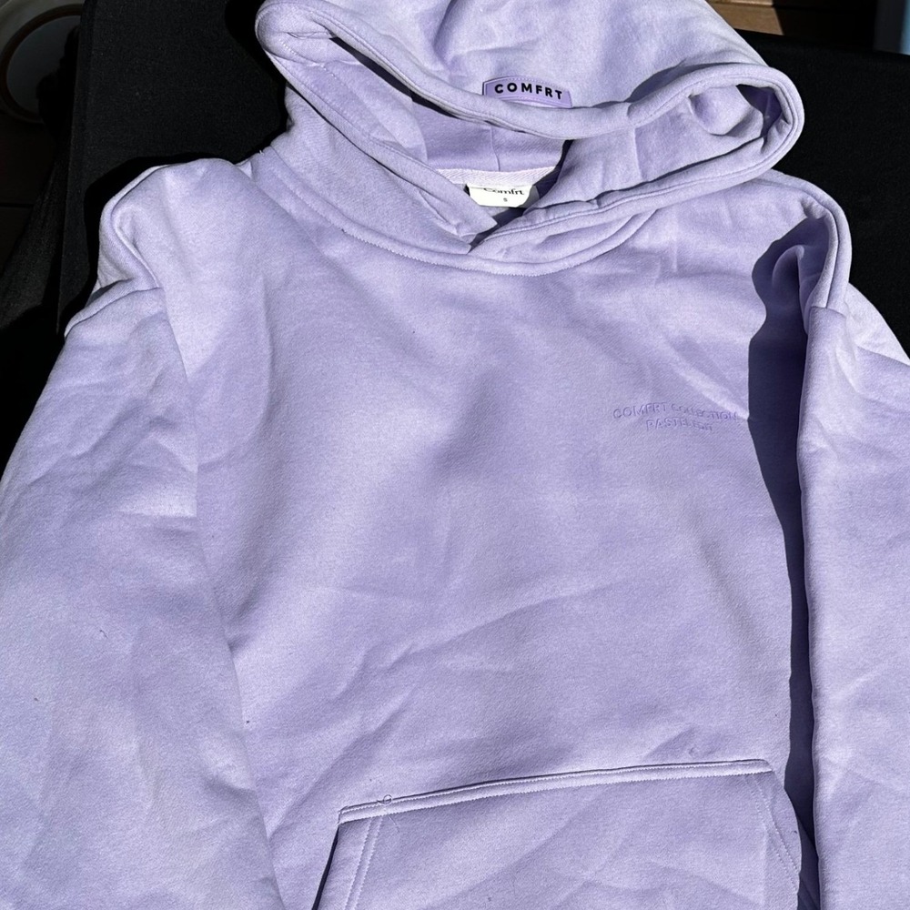 Comfrt Collection Pastel Edit Hoodie Lavender Purple Unisex Small Pullover